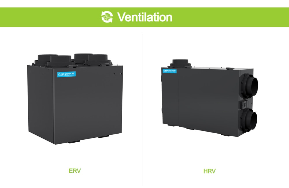 Amana Clean Comfort Ventilation Systems including ERV & HRV options that connect to your home furnace to provide fresh air year round.